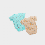 Body Suit Elephant & Giraffe-(Pack of 2)