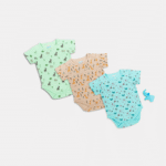 Bodysuit Zebra,Elephant & Giraffe - (Pack Of 3)